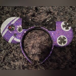 Star Wars Disney Purple Black Sequin BB8 BB-8 Droid Mickey Mouse Ears Headband